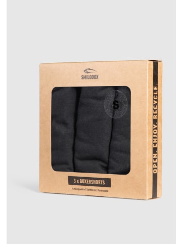 SMILODOX Modal Boxershorts 3er Pack in Schwarz