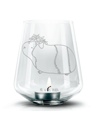Mr. & Mrs. Panda Windlicht Meerschweinchen Weisheit ohne Spruch in Transparent