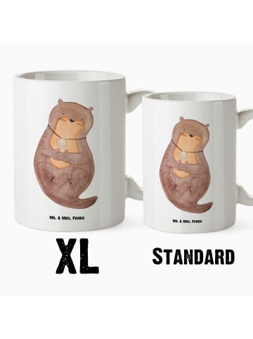 Mr. & Mrs. Panda Tasse Otter Muschel ohne Spruch in Weiß