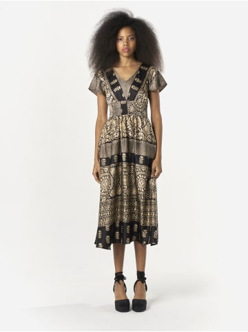 KOROSHI Langbedruckte Damenkleidung in Schwarz