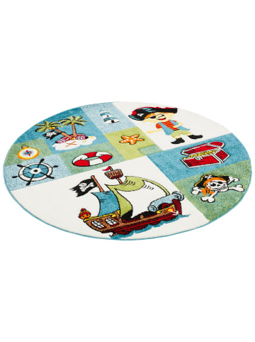 Pergamon Kinder Teppich Maui Kids Pirat Rund in Multi