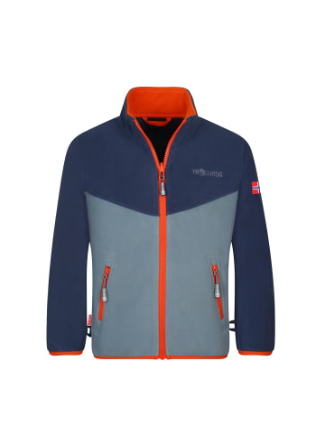 Trollkids 3 in 1 Jacke "Bryggen" in Mystik Blau/Dunkelorange/Stahlblau