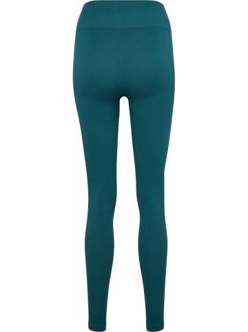 Hummel Sportleggings "Pulse Seamless Rib Mw Tights" in Grün