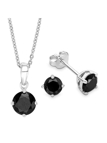 Amor Set Silber 925, rhodiniert in Schwarz