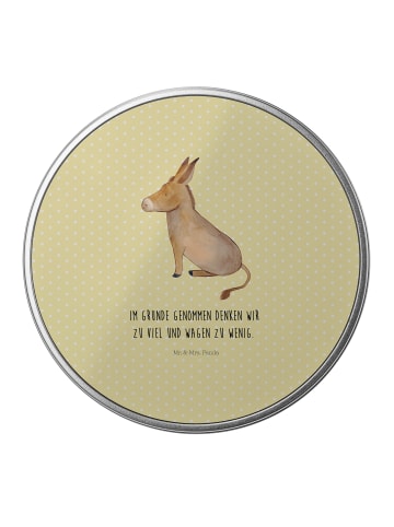 Mr. & Mrs. Panda zuckerdose Esel mit Spruch in Gelb Pastell
