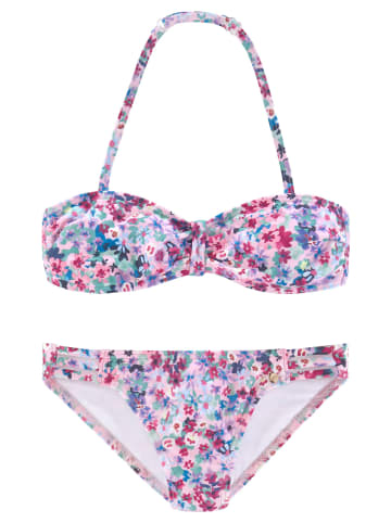 S. Oliver Bandeau-Bikini in lila-bedruckt