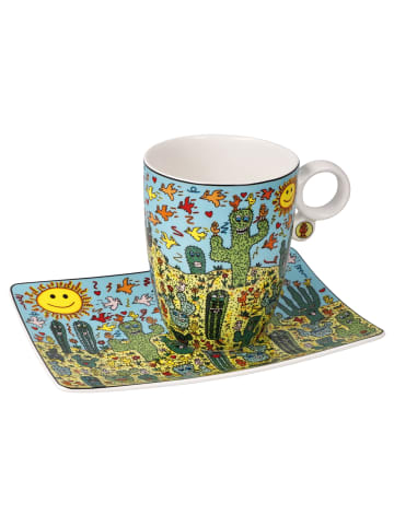 Goebel Künstlertasse mit Untertasse " James Rizzi Desert Life " in Desert Life