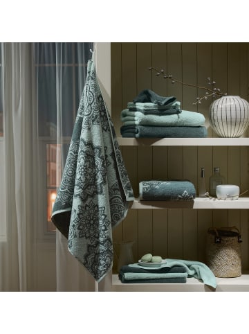 Erwin Müller Frottier Waschhandschuhe 4er-Pack Bühl in jade/oliv