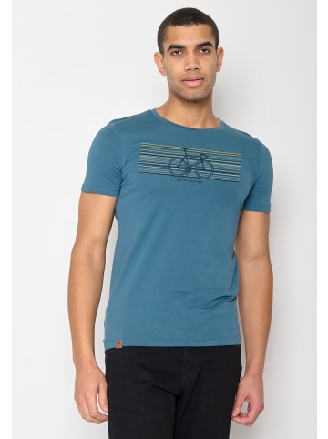 GreenBomb T-Shirt Bike Happy in Blauer Stein