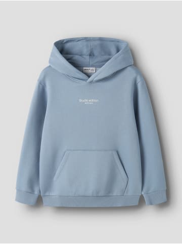 name it Hoodie NKMBRODY LS NREG SWEAT WH BRU in ashley blue