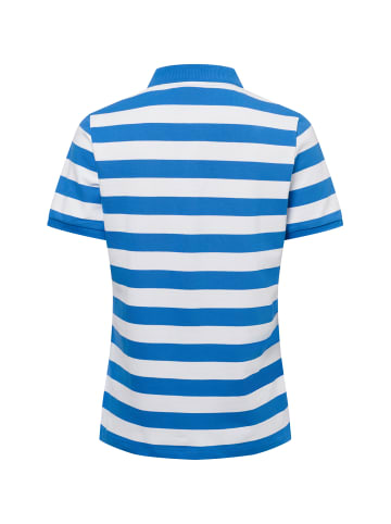 Marie Lund Poloshirt in blau weiß - 0012