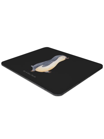 Mr. & Mrs. Panda Maus Pad Pinguin mHerzieren ohne Spruch in Schwarz