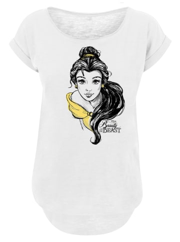 F4NT4STIC Long Cut T-Shirt Belle Sketch in weiß