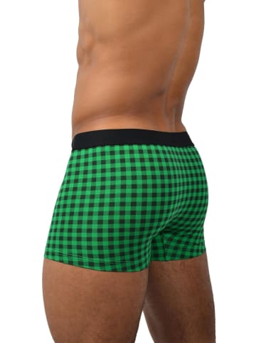 normani 6 Stück Retro Boxershorts aus Baumwolle in Green Check