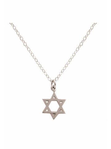 Gemshine Halskette mit Anhänger Davidstern - Star of David in silver coloured