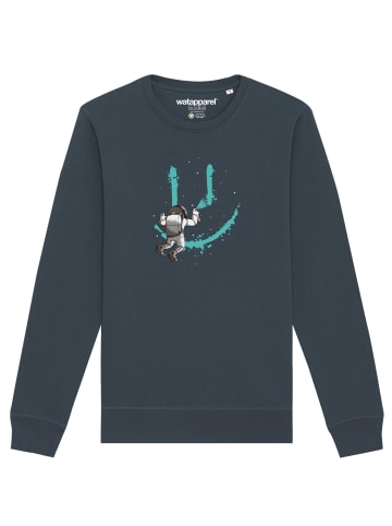 wat? Apparel Sweatshirt Graffiti Astronaut in India Ink Grey