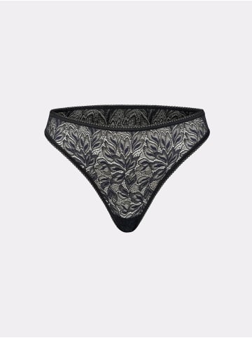 Erlich Textil  String ICONIC LACE STRING in schatten schwarz