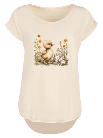 F4NT4STIC Long Cut T-Shirt Niedliche Enten Ostereier in Whitesand