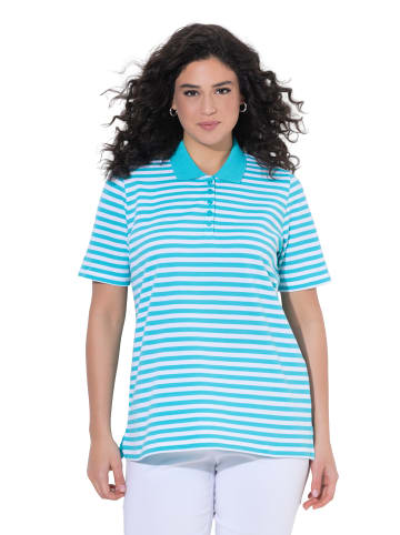 Ulla Popken Poloshirt in tiefes aqua