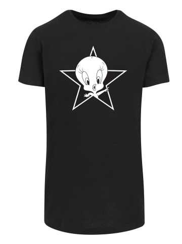 F4NT4STIC Long Cut T-Shirt Long Cut T-Shirt 'Looney Tunes Tweetie' in schwarz