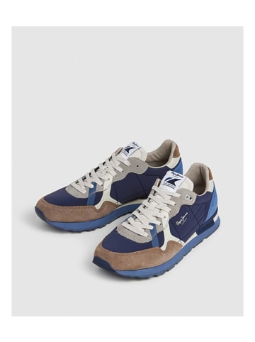 Pepe Jeans Sneaker Brit in 876-Dunkelblau/braun