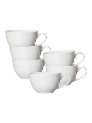 Ritzenhoff & Breker 6er Set Kaffeetassen Levi 220 ml in Weiß