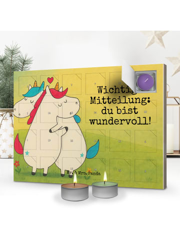 Mr. & Mrs. Panda Duftkerzen Adventskalender Einhorn Mitteilung D... in Weiß