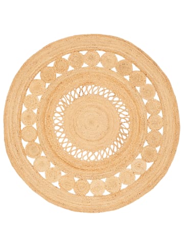 Pergamon Jute Teppich Salsa Modern Rund in beige