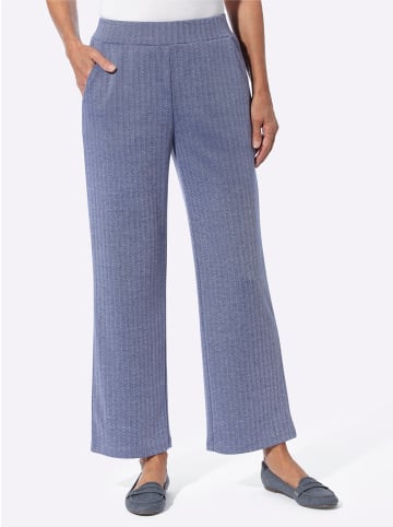 Sieh an! Jerseyhose in marine-taubenblau-gemustert