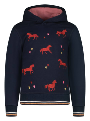 Salt and Pepper  Hoodie Wild Horses in navy