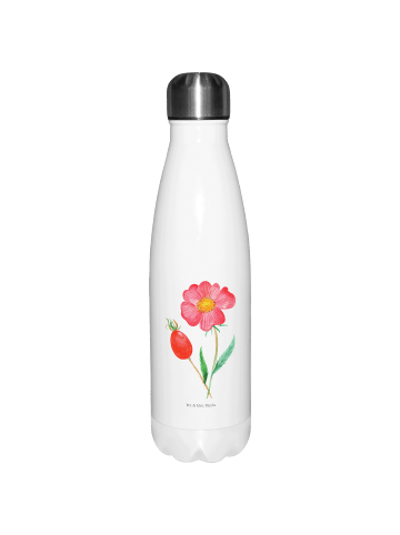 Mr. & Mrs. Panda Thermosflasche Blume Hagebutte ohne Spruch in Weiß