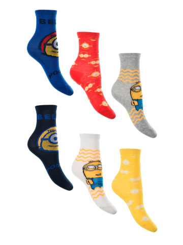Minions 6er-Set: Socken Strümpfe in Mehrfarbig