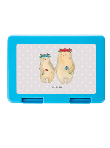 Mr. & Mrs. Panda Aufbewahrungsbox Bären mit Blumenkranz ohne Spruch in Grau Pastell