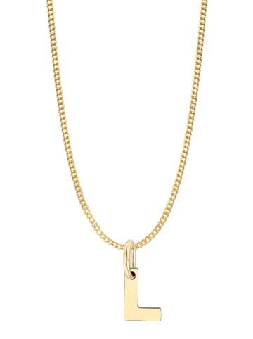 Adeliás Unisex Anhänger – Buchstabe N Buchstabenanhänger aus 375 Gold in gold