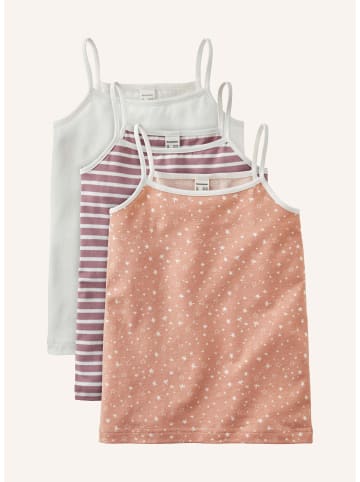 Hessnatur Unterhemd Fitted 3er-Pack in helles terrakotta