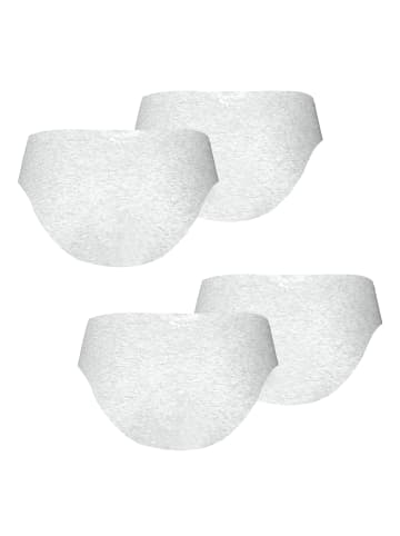 Puma 4er Pack Invisible Ultra Soft Cotton Briefs in Hellgrau