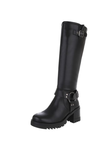 Ital-Design High Heel in Schwarz und Silber