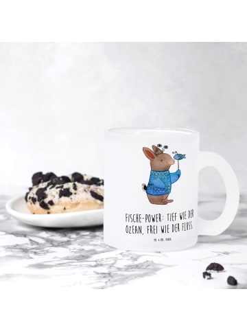 Mr. & Mrs. Panda Getränkebecher Fische Astrologie mit Spruch in Transparent