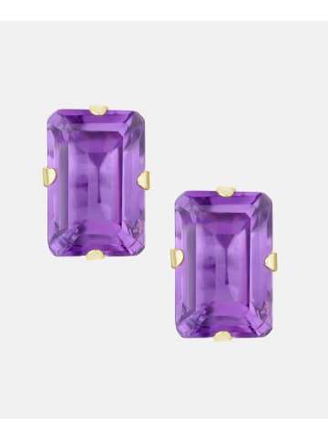 Vanlere Ohrstecker aus 375 Gelbgold mit Amethyst