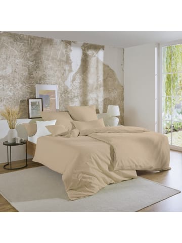 Erwin Müller Seersucker Nackenrollenbezug Wertingen in taupe