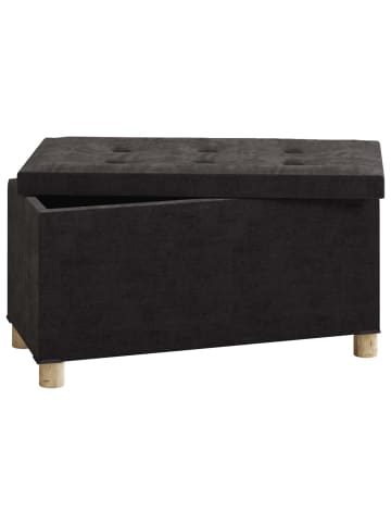 ebuy24 Pouf SizosL Hocker 2 Anthrazit 76 x 38 cm