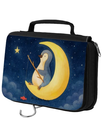 Mr. & Mrs. Panda Kulturtasche Pinguin Mond Design ohne Spruch in Weiß