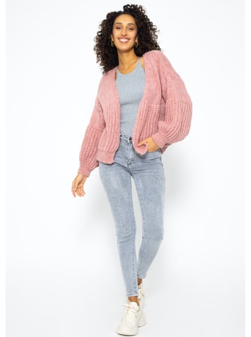 SASSYCLASSY Oversize Strick-Cardigan in Altrosa