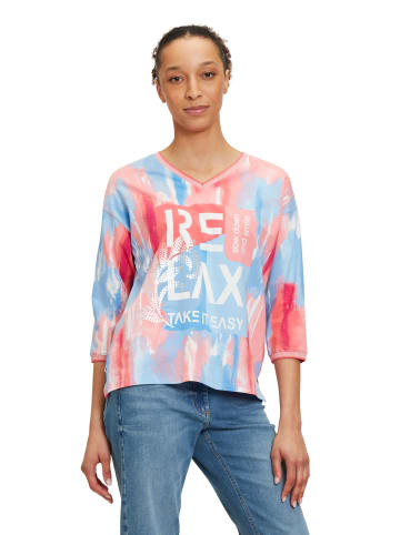 Betty Barclay Basic Shirt mit Aufdruck in Rosé/Blue