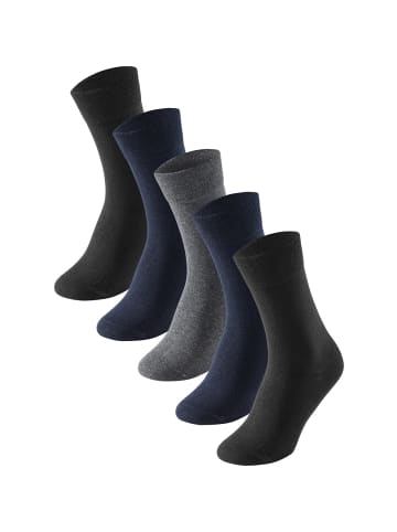 Schiesser Socken 5er Pack in Schwarz/Blau/Grau