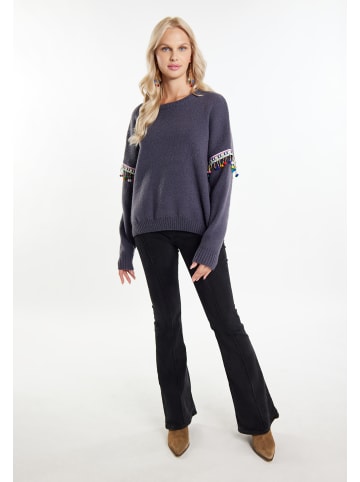 IZIA Damen Pullover in Dunkelgrau