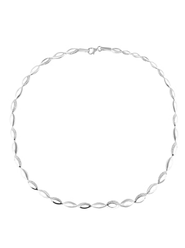 Adeliás Damen Halskette aus 925 Silber mit Zirkonia 45 cm in silber