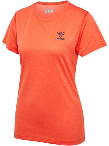 Hummel T-Shirt Hmlsprint Damen in SPICY ORANGE MELANGE