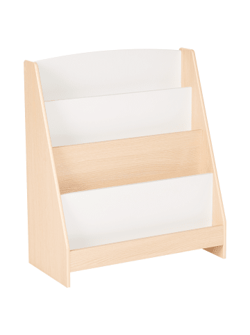 Beliani Bücherregal LILOET in Braun/Weiß - (W) 61 x (H) 70 x (L) 30 cm