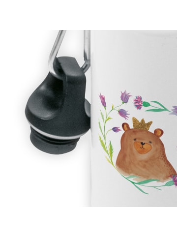 Mr. & Mrs. Panda Kindertrinkflasche Bär Königin ohne Spruch in Weiß